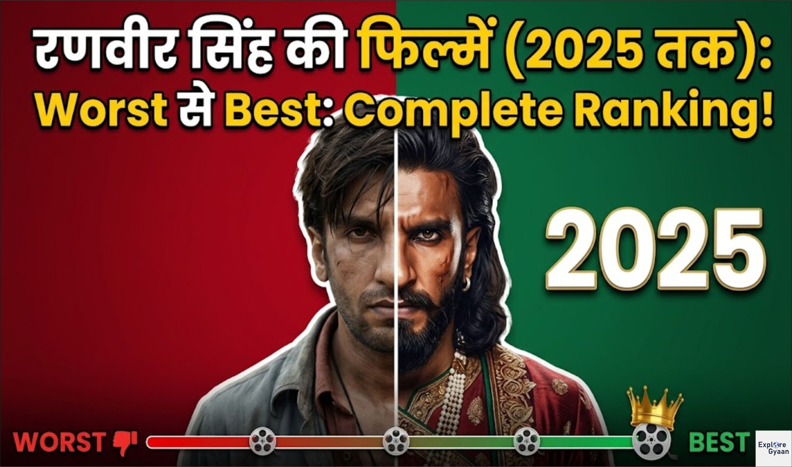 रणवीर सिंह की सभी फिल्में Worst से Best: Complete Ranking 2025
