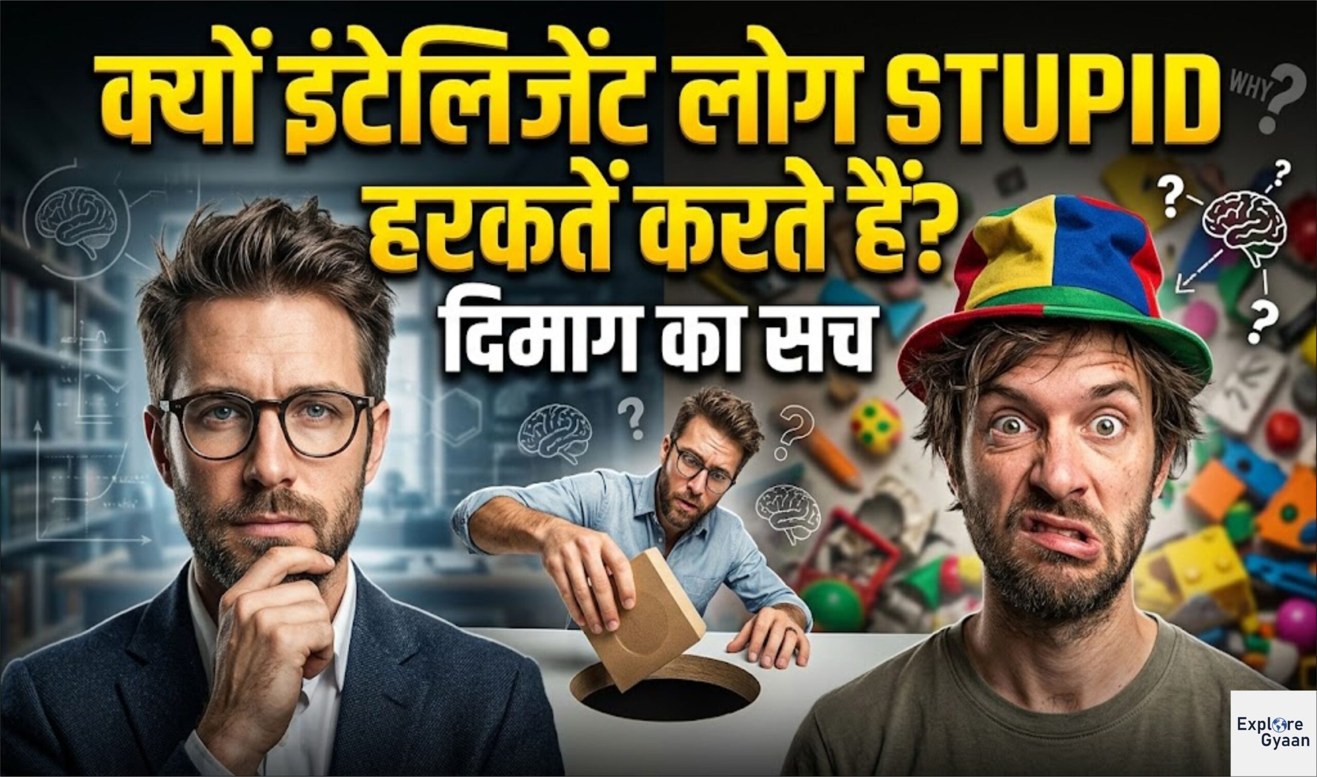 दिमाग का सच: क्यों इंटेलिजेंट लोग स्टूपिड हरकतें करते हैं?