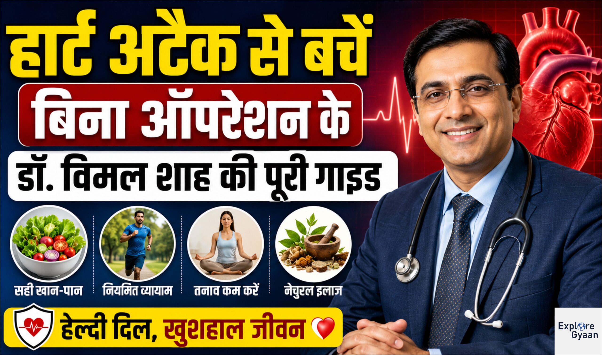 हार्ट अटैक से बचें बिना ऑपरेशन के — डॉ. विमल शाह की पूरी गाइड
