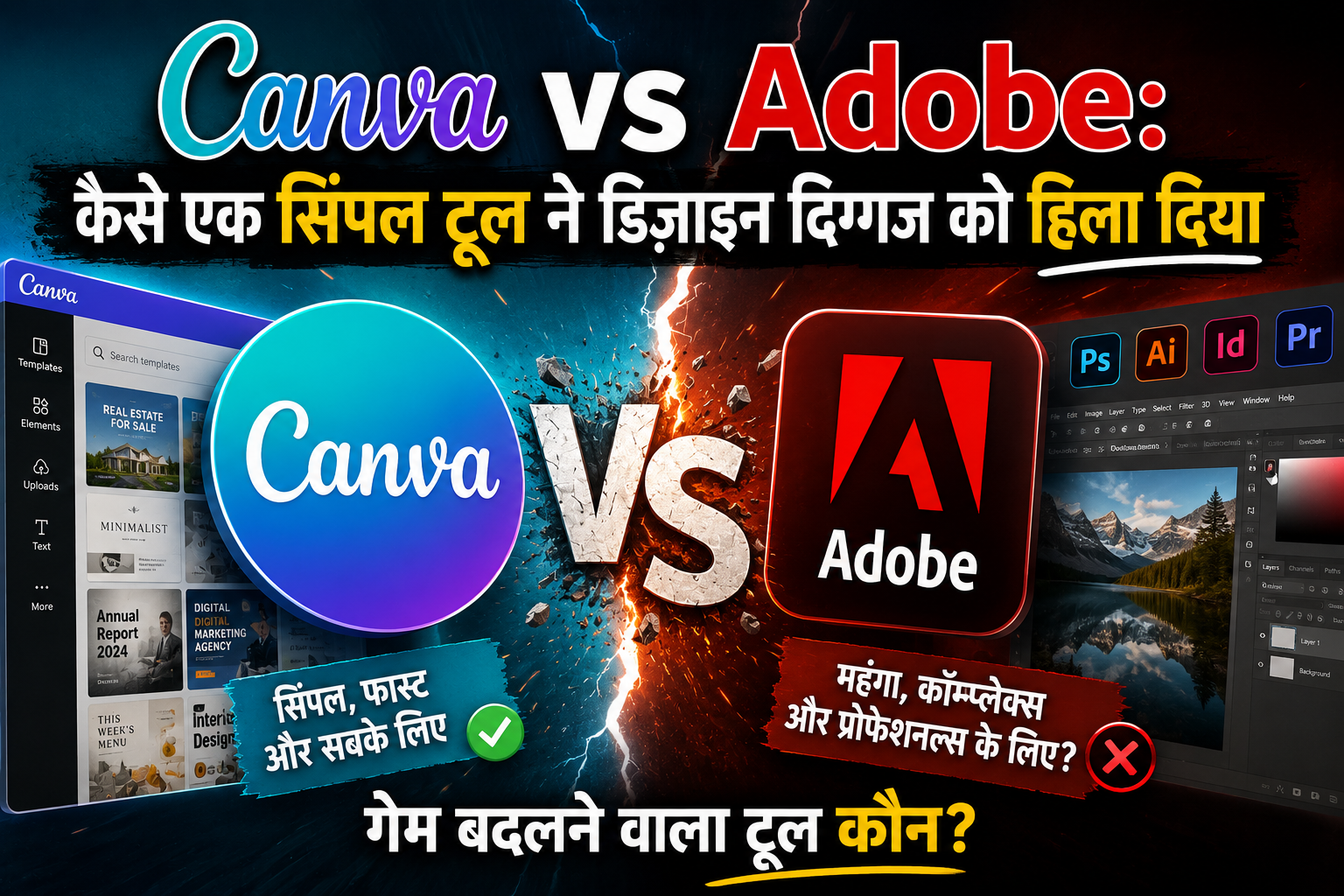 Canva vs Adobe: कैसे एक सिंपल टूल ने डिज़ाइन दिग्गज को हिला दिया