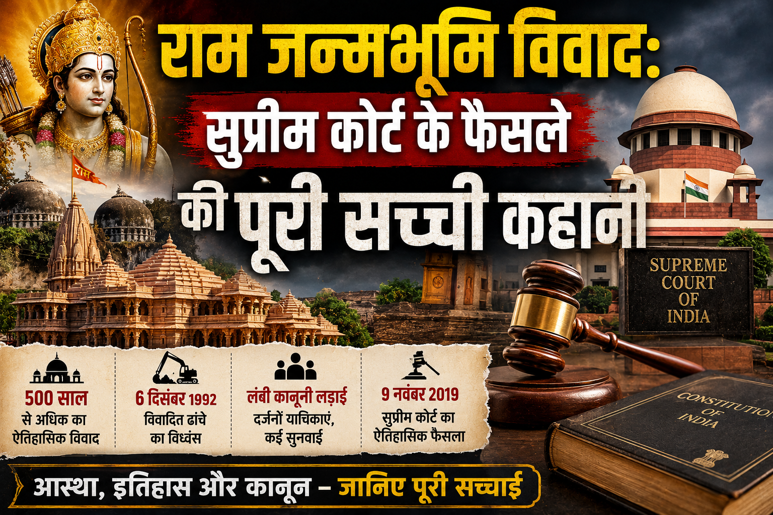 राम जन्मभूमि विवाद: सुप्रीम कोर्ट के फैसले की पूरी सच्ची कहानी